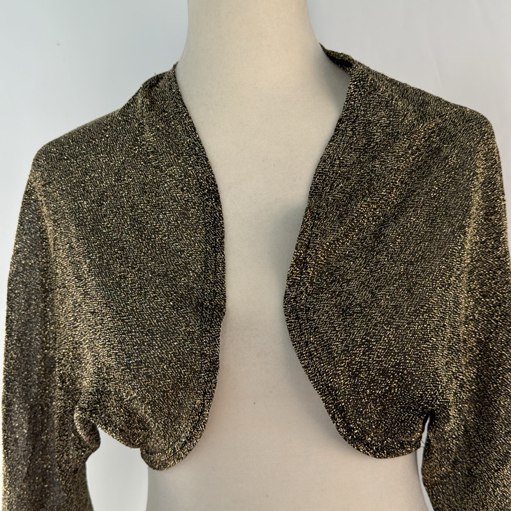 💜3/$15 Simply Style Gold Shrug Cropped Cardigan
